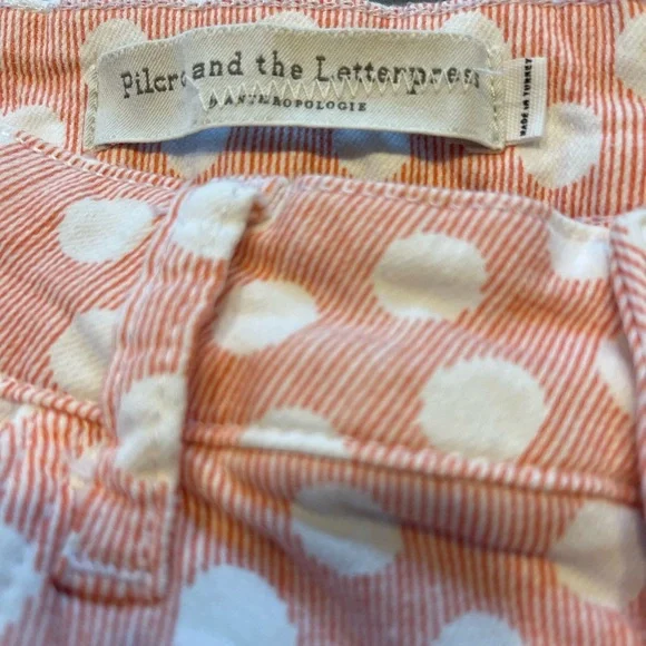 Pilcro the Letterpress by Anthropologie Pink Polka Dot Women's Jeans 30 - Picture 3 of 6